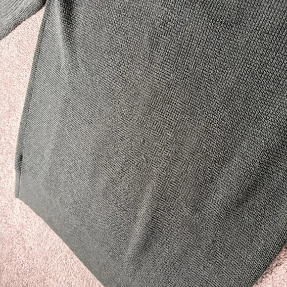 Marine Layer Sweater Mens L Green 1/4 Zip Pullover Re Spun Organic Cotton - Picture 11 of 11